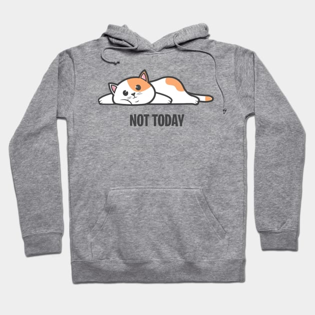 Not Today Cat Hoodie by marthawhite